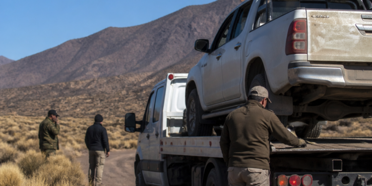 Retiro de camioneta ilegal en Pampa del Leoncito: sanciones para el conductor